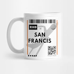 San Francisco Ticket Design Mug